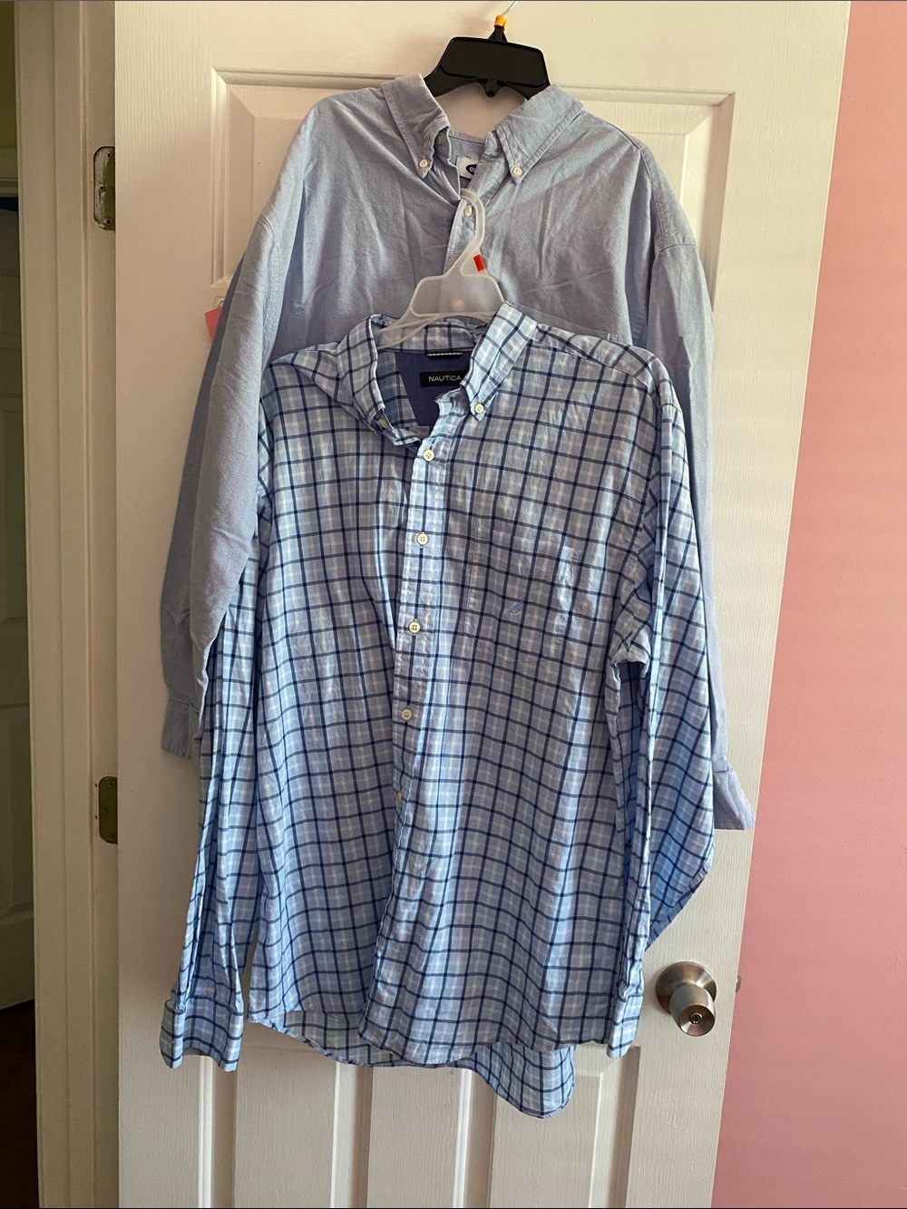 Nautica Light Blue Plaid Button-Down Shirt